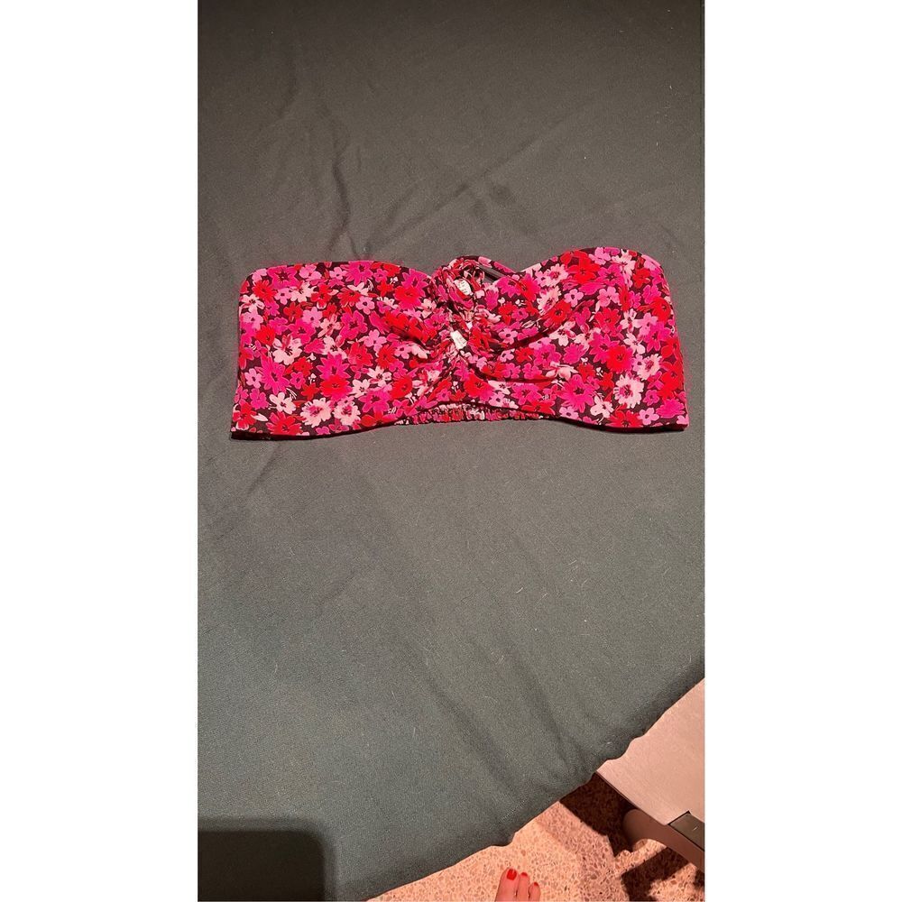 TOP SHOP RUCHED KEYHOLE BANDEAU BRALETTE TOP NEW SIZE 12